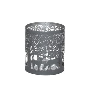HILL INTERIORS - Kerzenhalter Forest 10 cm, Grau/Silber