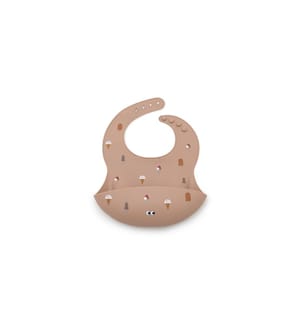 NOUI NOUI - Bavoir Silicone Ice Cream Old Rosa 25 x 23 cm
