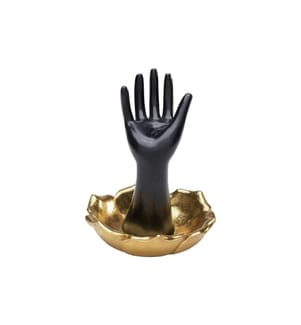 Kare Porte-bijoux Hand 18 cm, noir/or