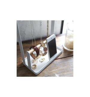YAMAZAKI - Porte-bijoux Tosca 28.5 cm, blanc/nature