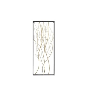 PRESENT TIME - Décoration de mur Art mural Branches 85 x 33 cm, or/noir