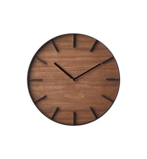 YAMAZAKI - Horloge murale Rin Ø 26.5 cm, Brun/Noir