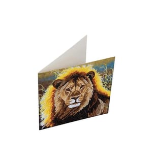 CRAFT BUDDY - Bastelset Crystal Art Card Resting Lion
