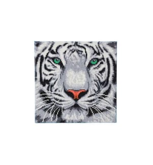 CRAFT BUDDY - Bastelset Crystal Art Kit White Tiger 30 x 30 cm