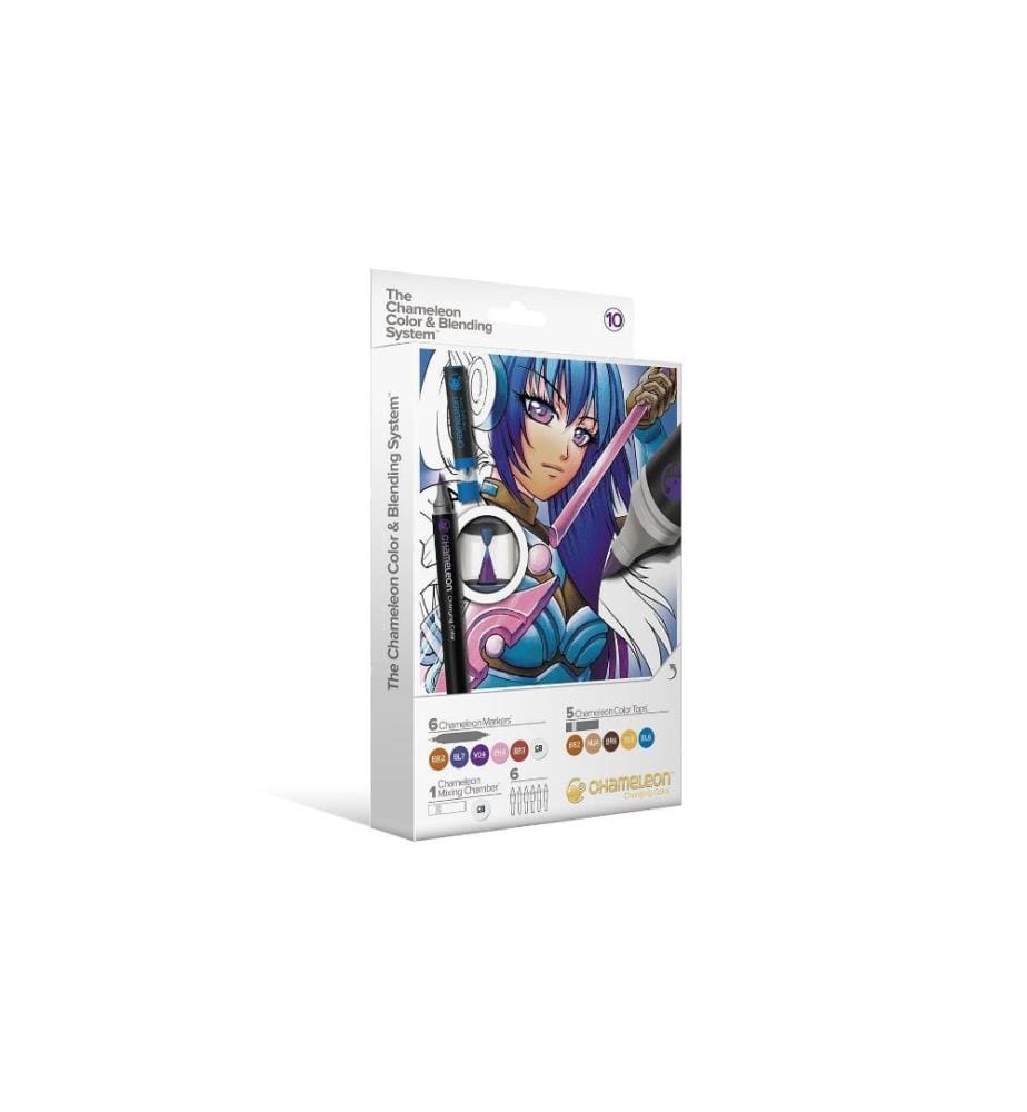 CHAMELEON - Fasermaler Color & Blending Set 10 mit 6 Markern