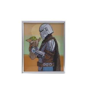 CRAFT BUDDY - Bastelset Crystal Art Grogu & Mando 21 x 25 cm