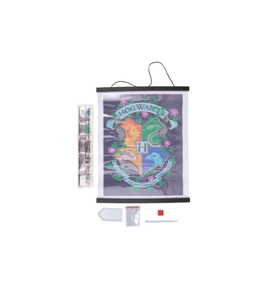 CRAFT BUDDY - Bastelset Crystal Art Scroll Hogwarts Wappen