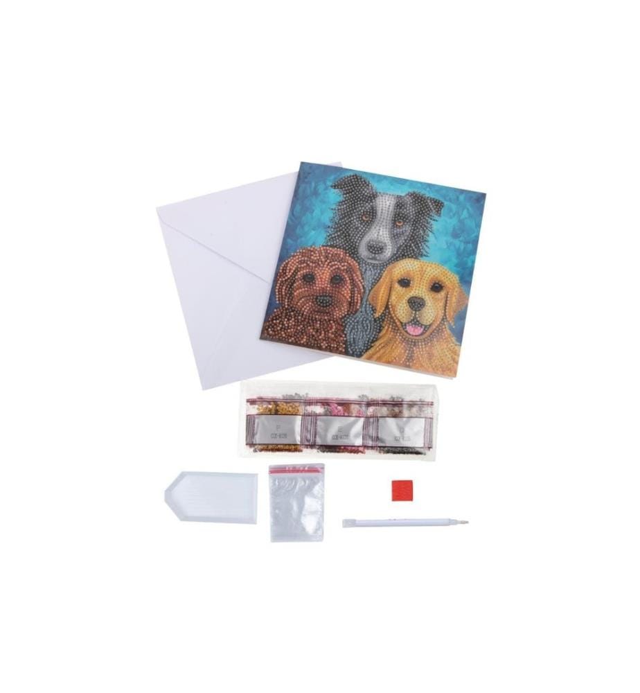 CRAFT BUDDY - Bastelset Crystal Art Card Hunde