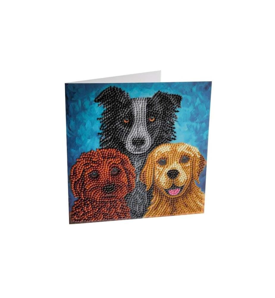 CRAFT BUDDY - Bastelset Crystal Art Card Hunde