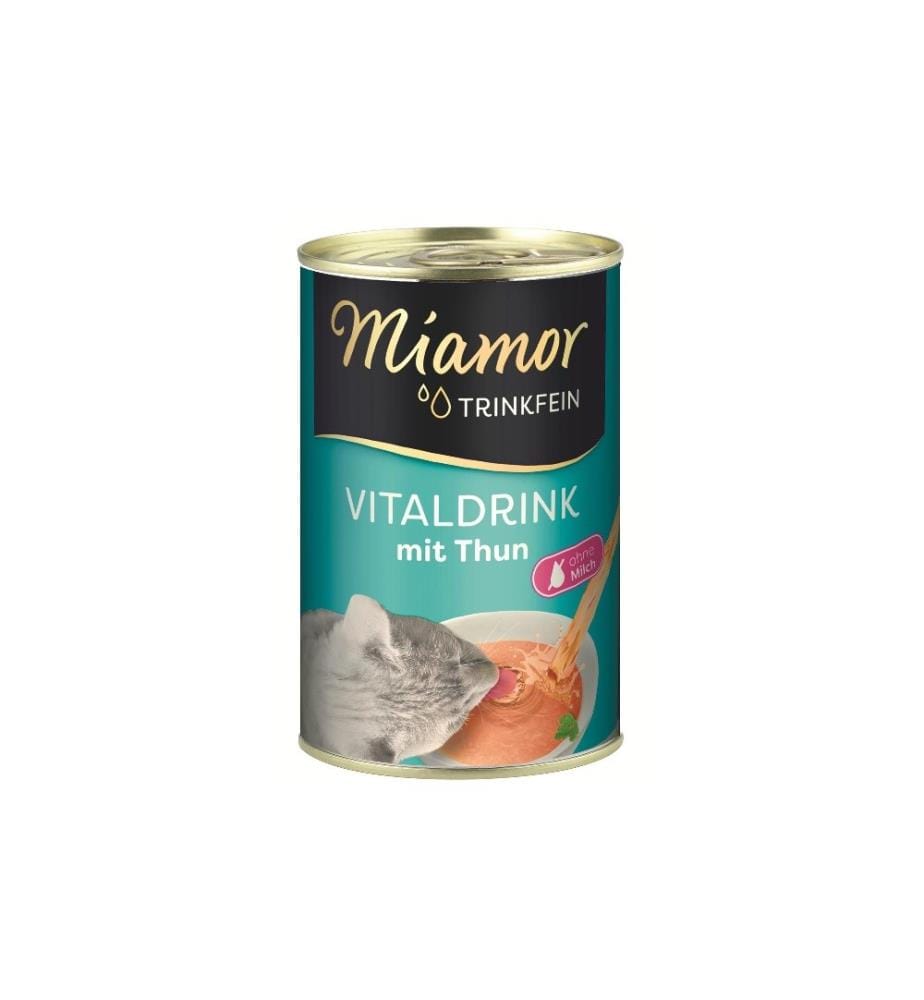MIAMOR - Katzen-Snack Dose Trinkfein Vitaldrink Thunfisch, 6 x 135 ml