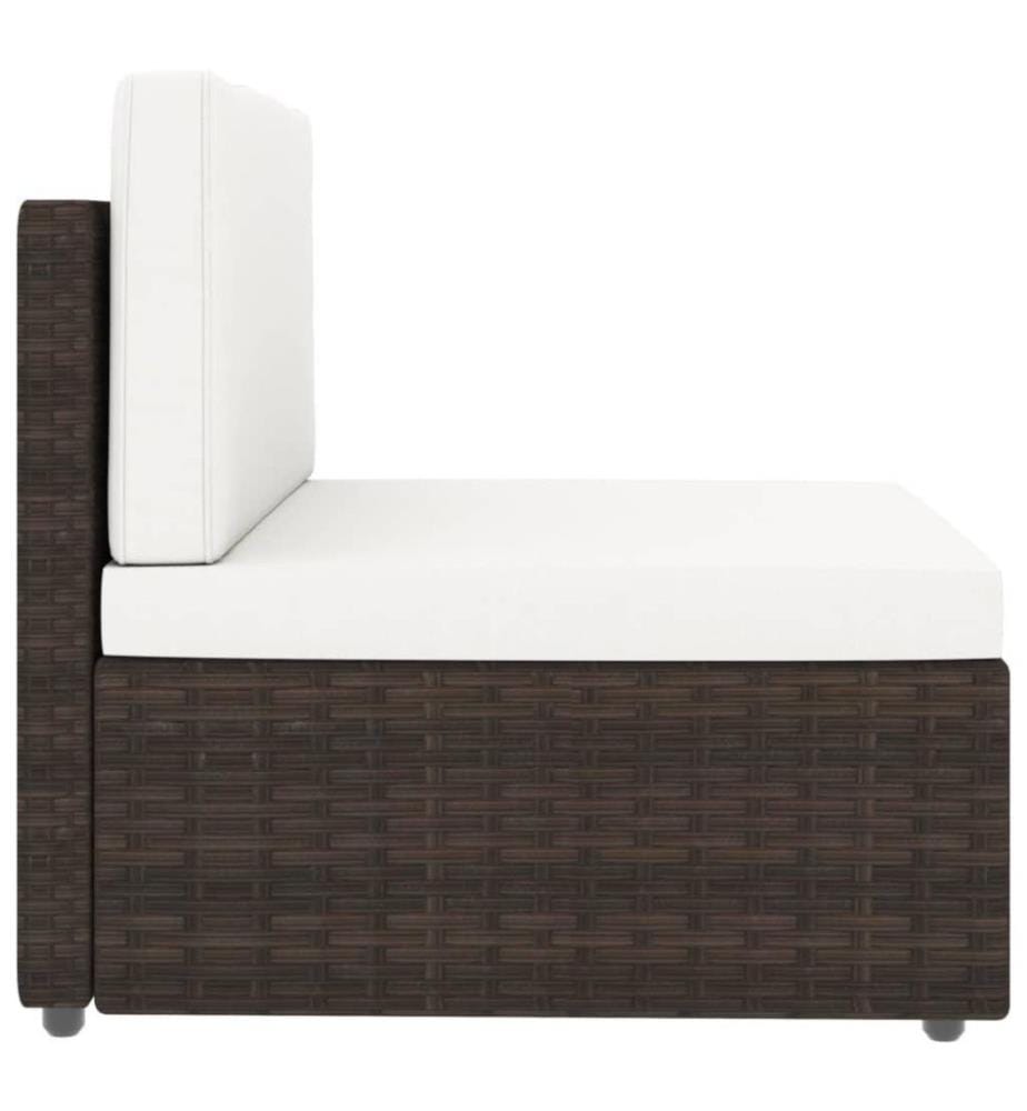 Salon de jardin 7 pcs Résine tressée Marron