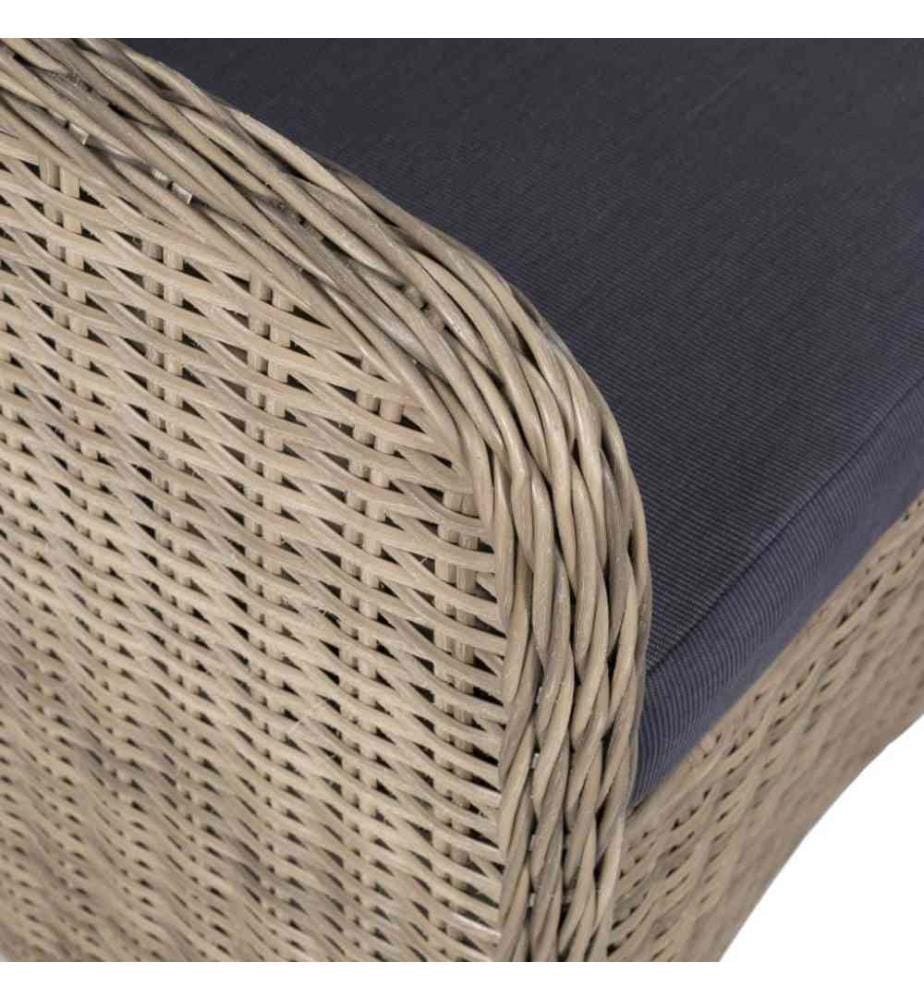 7-tlg. Garten-Essgruppe mit Auflagen Poly Rattan Braun