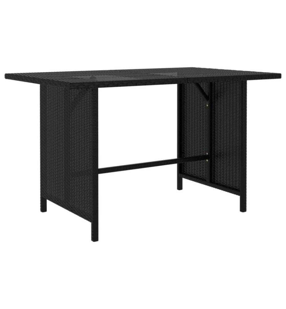 10-tlg. Garten-Lounge-Set mit Kissen Poly Rattan Schwarz