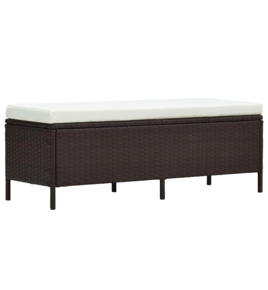3-tlg. Garten-Lounge-Set mit Auflagen Poly Rattan Braun