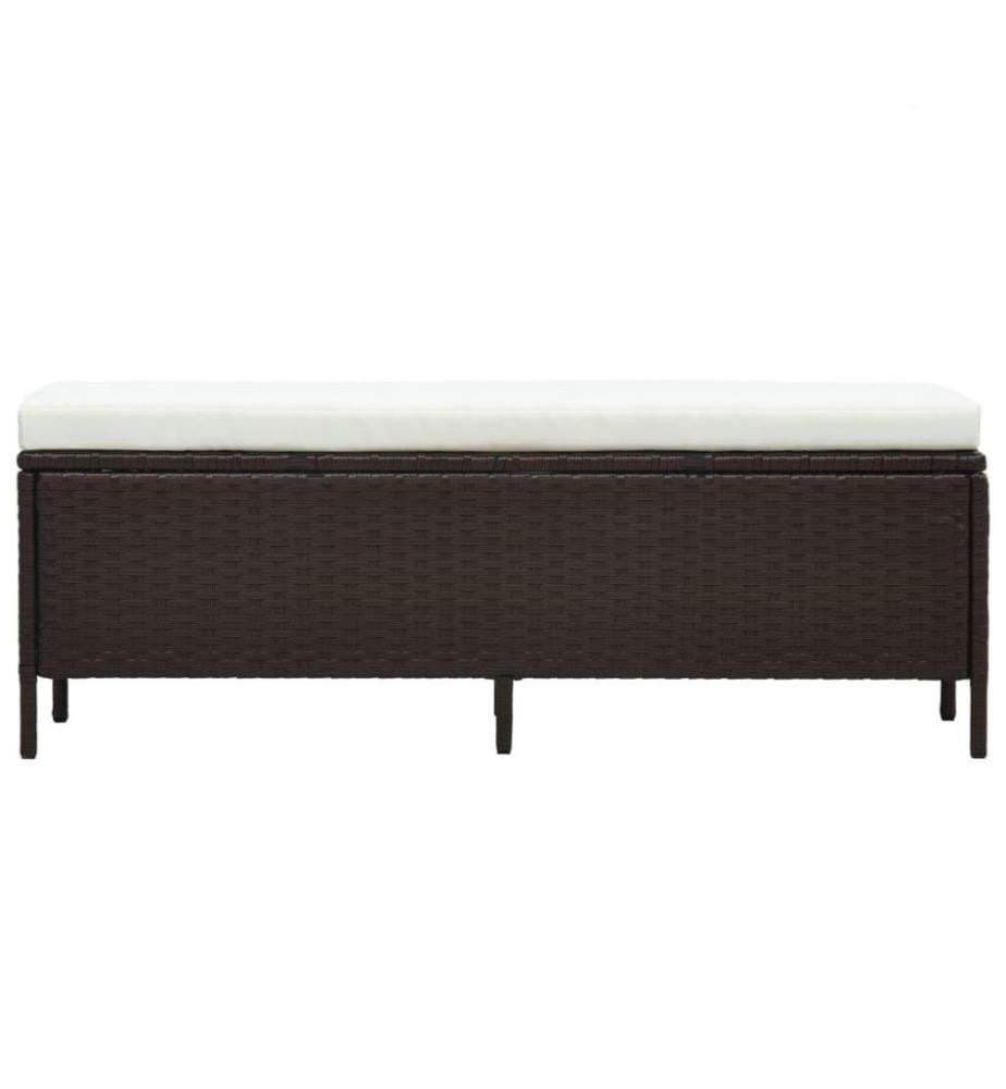 3-tlg. Garten-Lounge-Set mit Auflagen Poly Rattan Braun