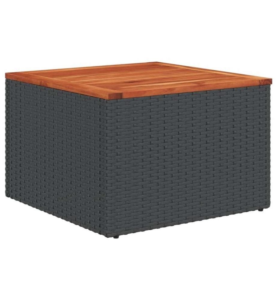 5-tlg. Garten-Sofagarnitur mit Kissen Schwarz Poly Rattan