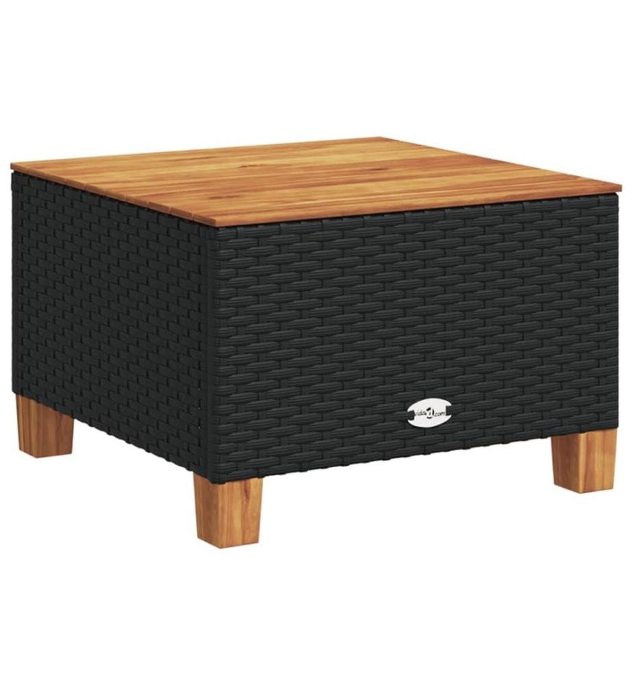 9-tlg. Garten-Sofagarnitur mit Kissen Schwarz Poly Rattan