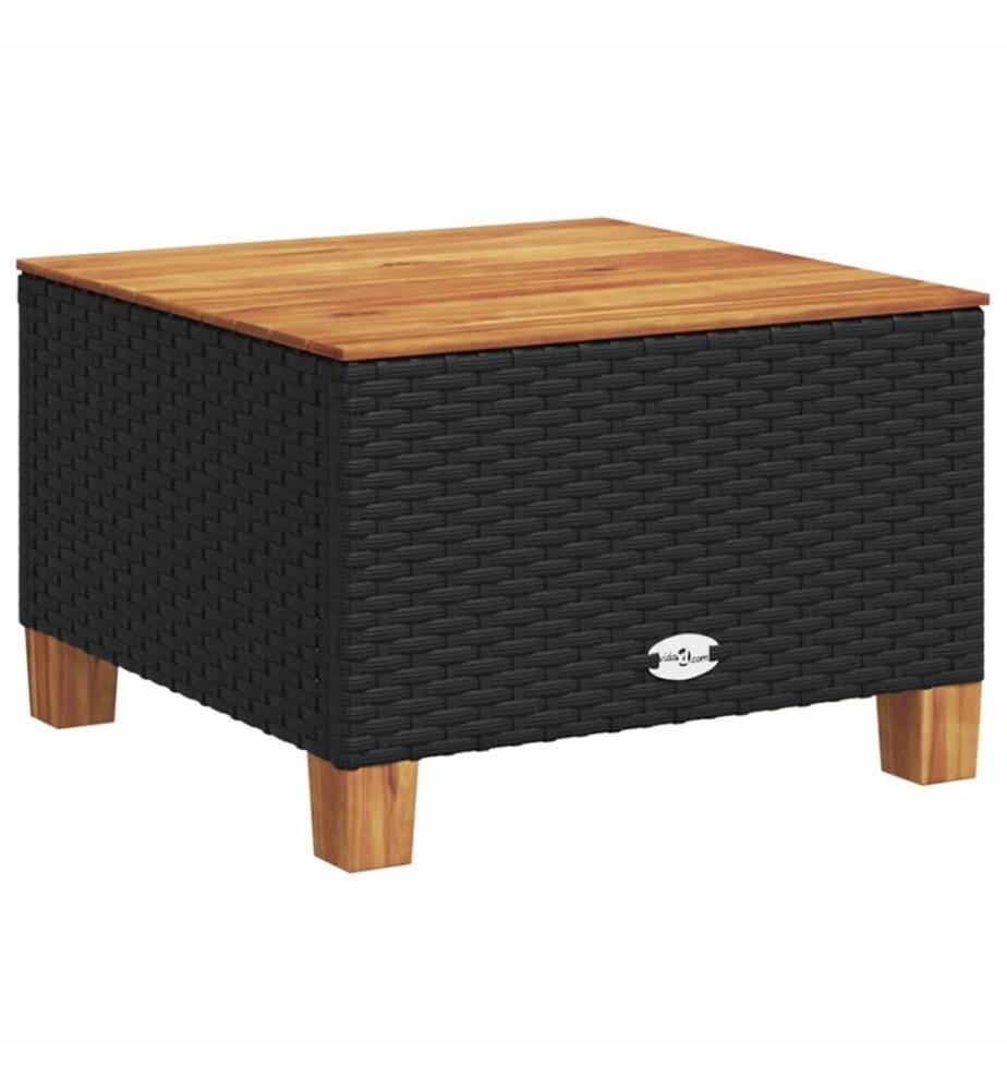 11-tlg. Garten-Sofagarnitur mit Kissen Schwarz Poly Rattan