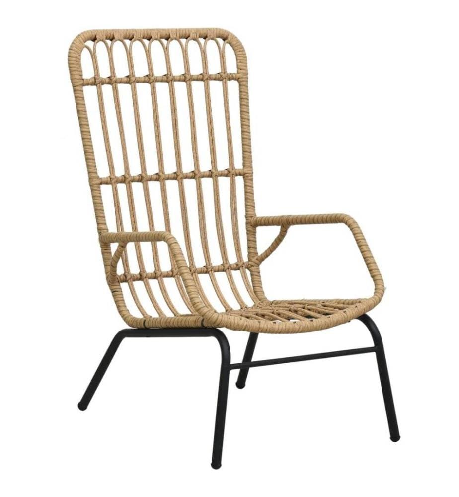 Gartenstuhl Poly Rattan Hellbraun