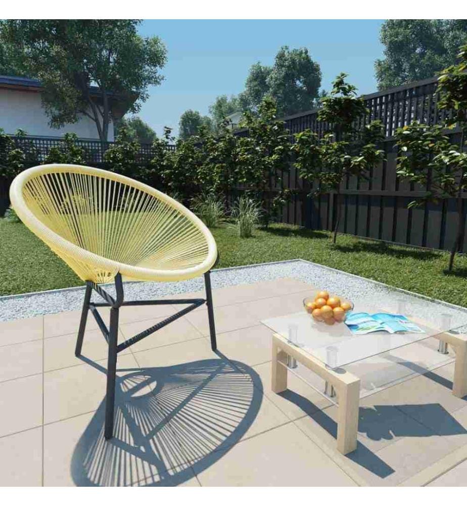 Garten-Acapulco-Stuhl Poly-Rattan Beige