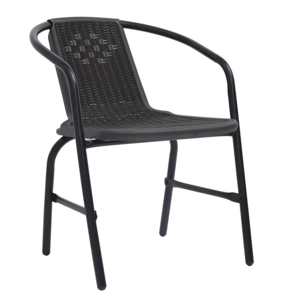 Chaises de jardin 8 pcs Rotin plastique et acier 110 kg