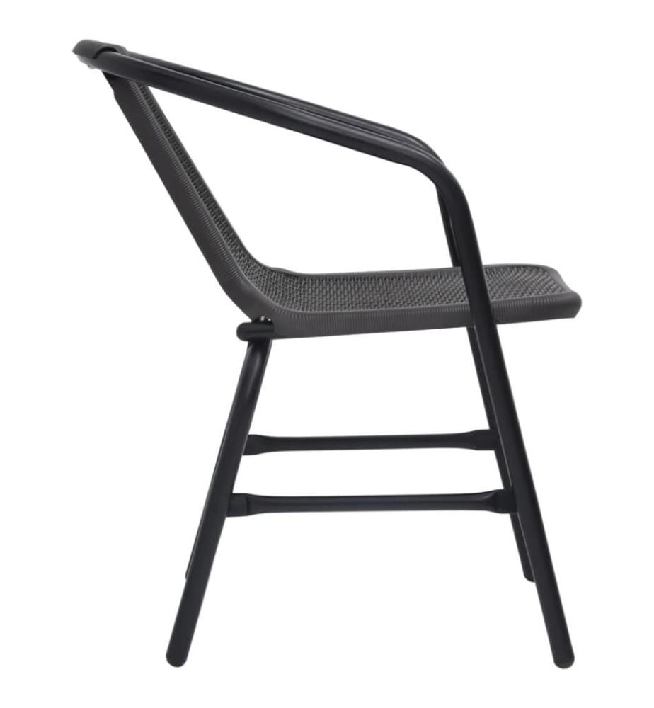 Chaises de jardin 8 pcs Rotin plastique et acier 110 kg