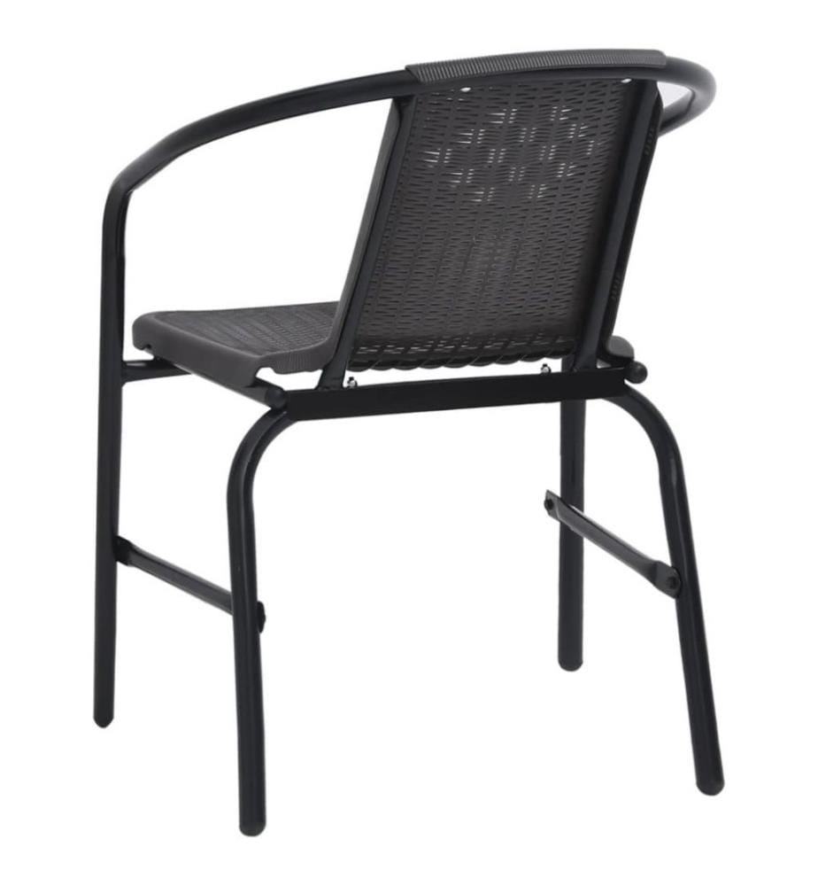 Chaises de jardin 8 pcs Rotin plastique et acier 110 kg
