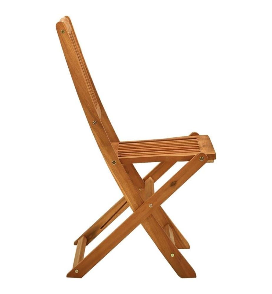 Chaises de jardin pliables 4 pcs Bois d'eucalyptus massif