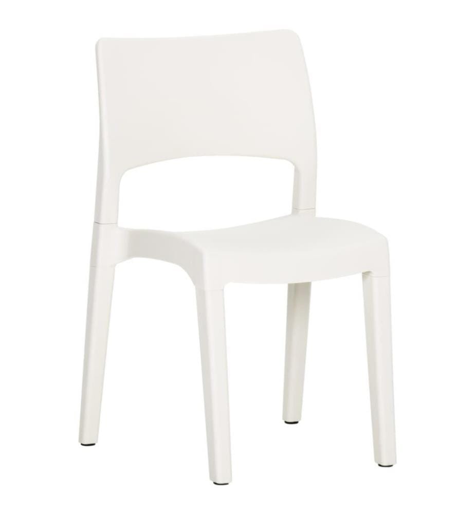Chaises de jardin 2 pcs Blanc Polypropylène