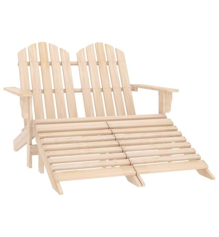 2-Sitzer Adirondack-Gartenbank mit Fussstütze Tannenholz
