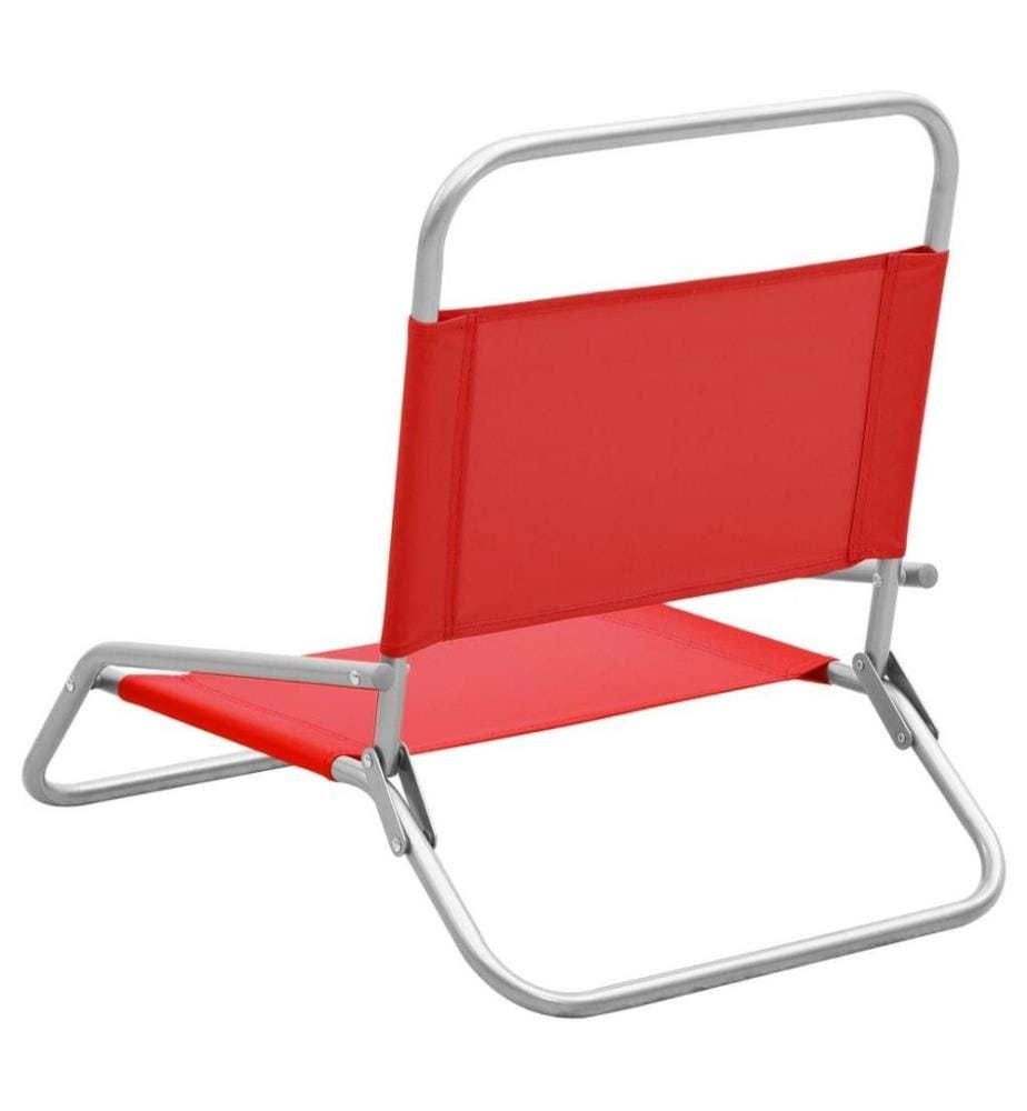 Klappbare Strandstühle 2 Stk. Rot Stoff
