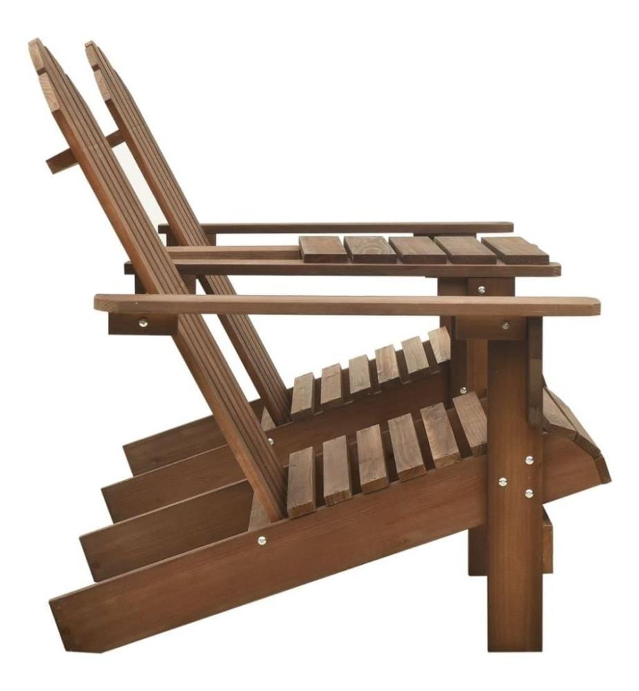 Chaises de jardin Adirondack avec table Bois de sapin Marron