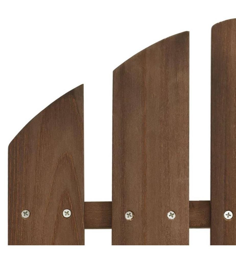 Chaises de jardin Adirondack avec table Bois de sapin Marron