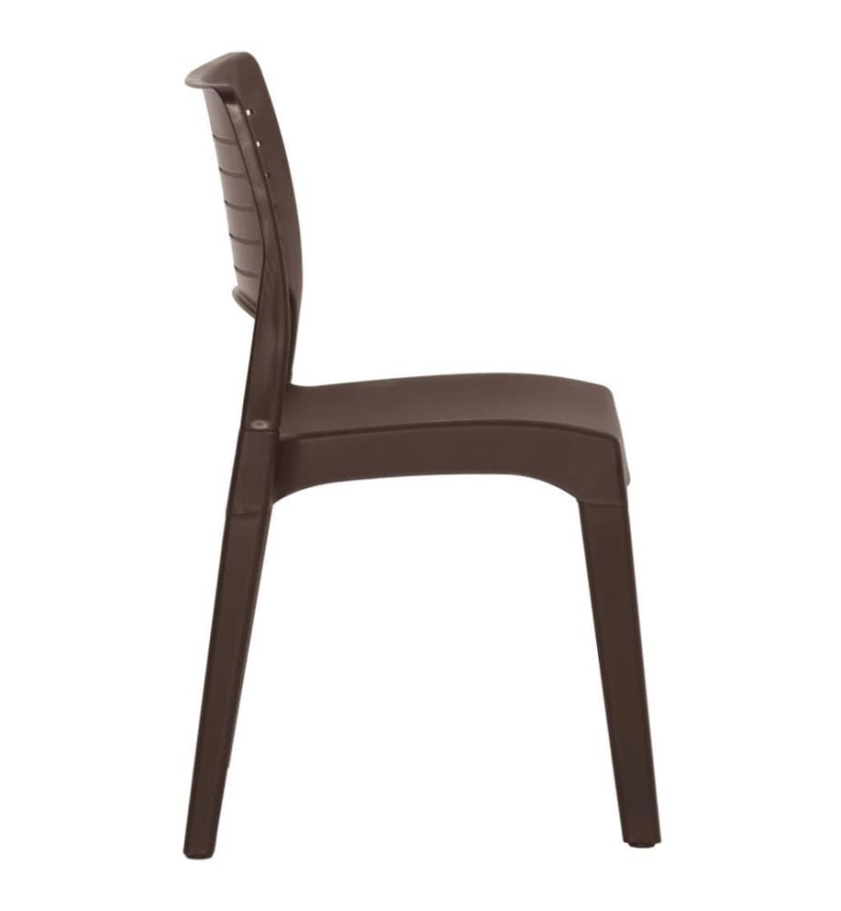 Chaises de jardin 2 pcs Moka Polypropylène