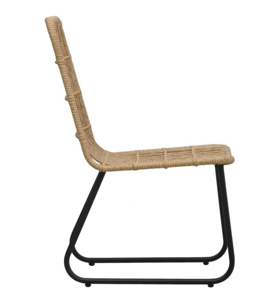 Gartenstühle 2 Stk. Poly Rattan Eiche