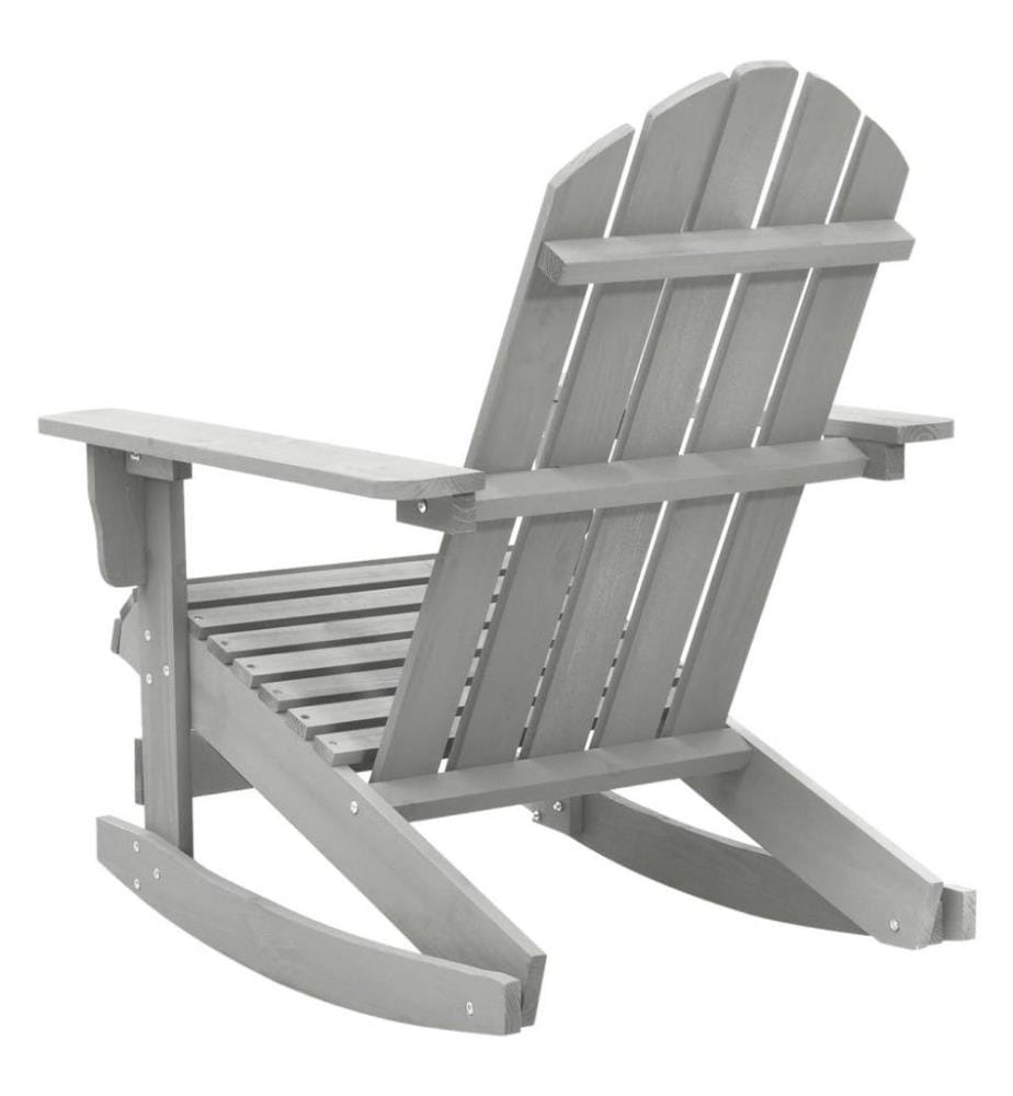 Garten-Schaukelstuhl Holz Grau