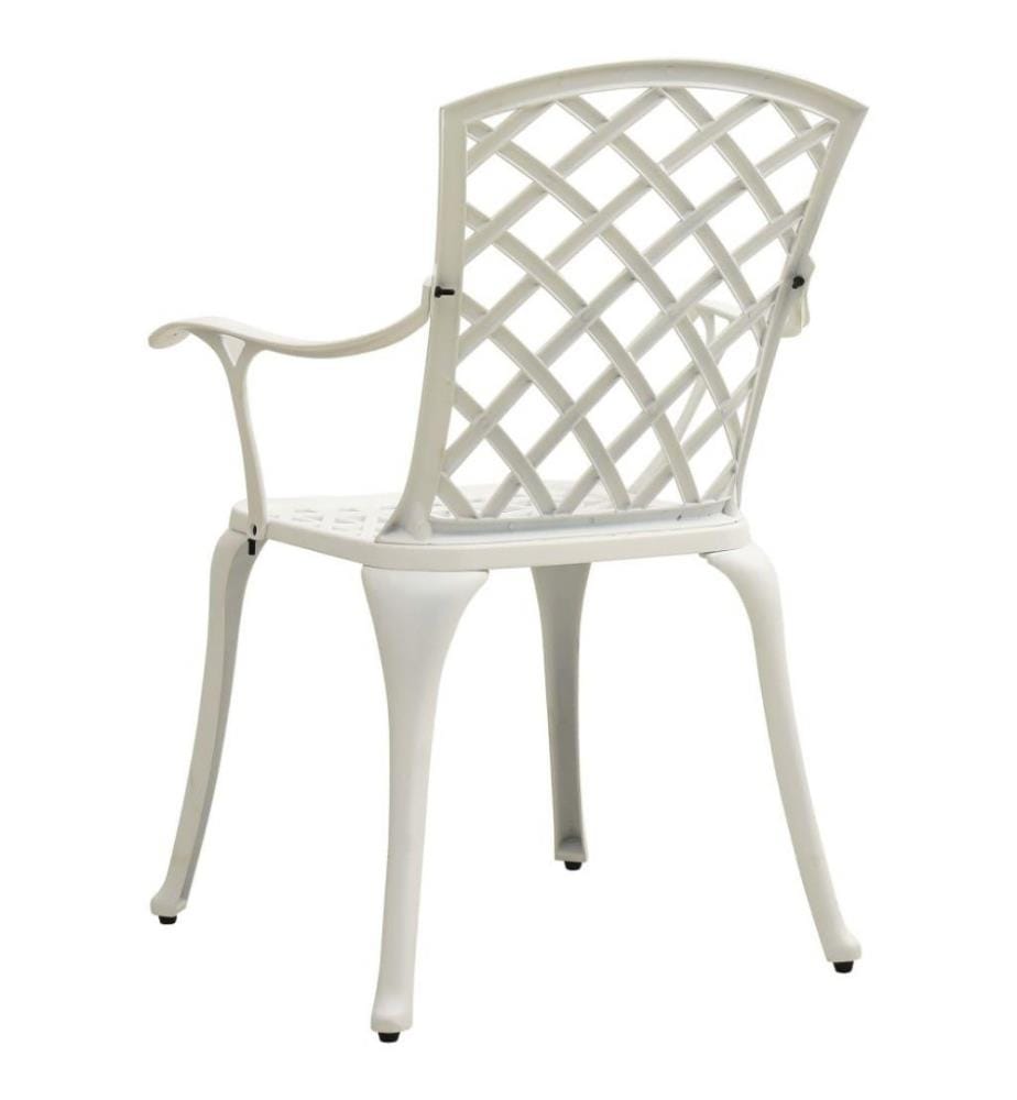 Chaises de jardin 4 pcs Aluminium coulé Blanc