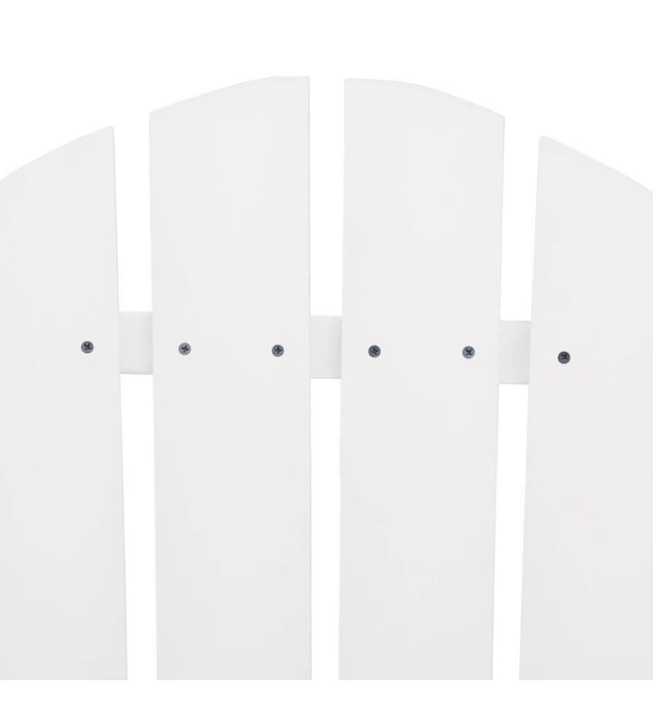 Chaises de jardin Adirondack avec table Bois de sapin Blanc