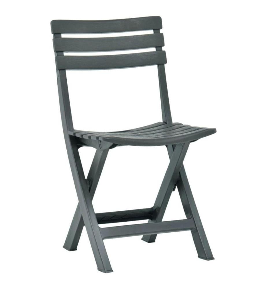 Chaises de jardin pliables 2 pcs Plastique Vert
