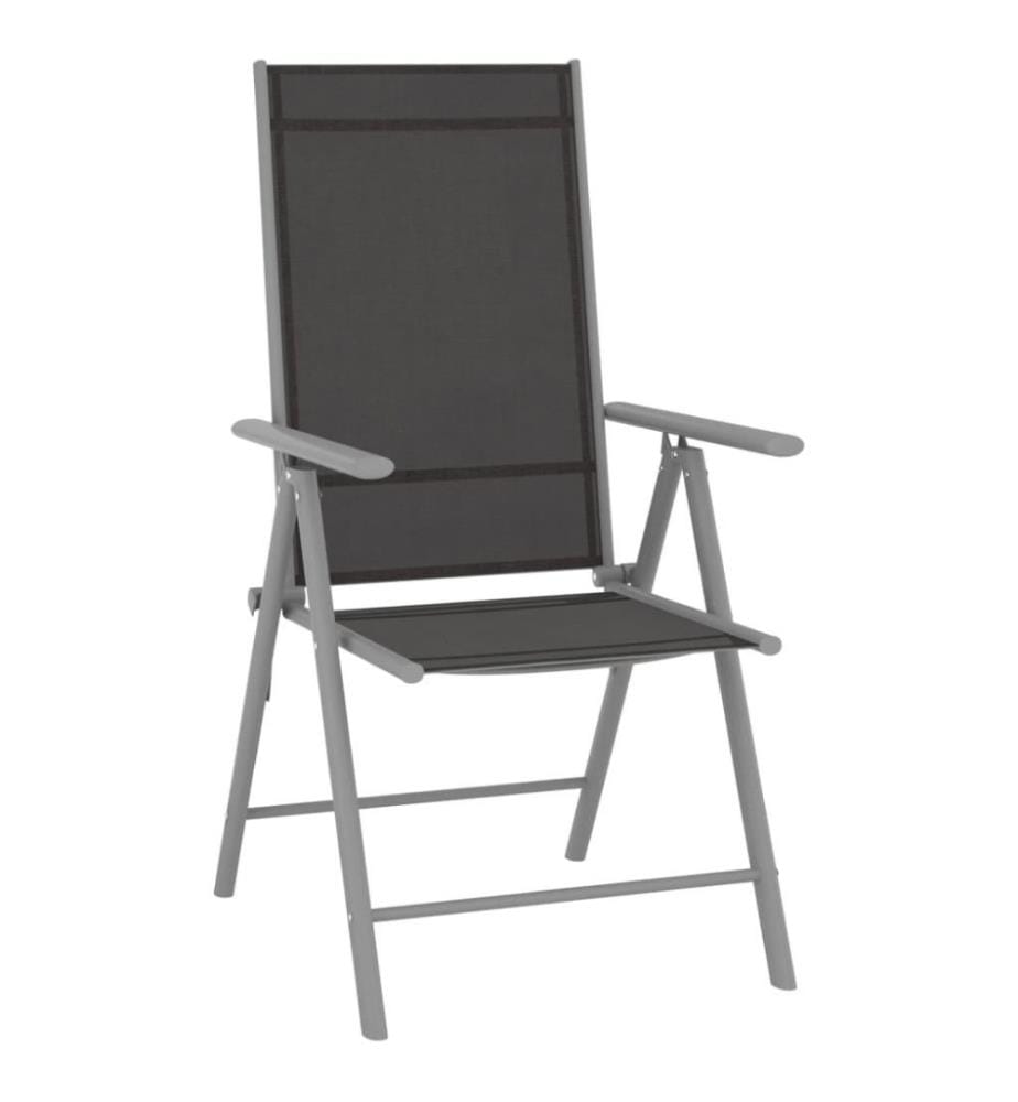 Gartenstühle Klappbar 4 Stk. Textilene Schwarz
