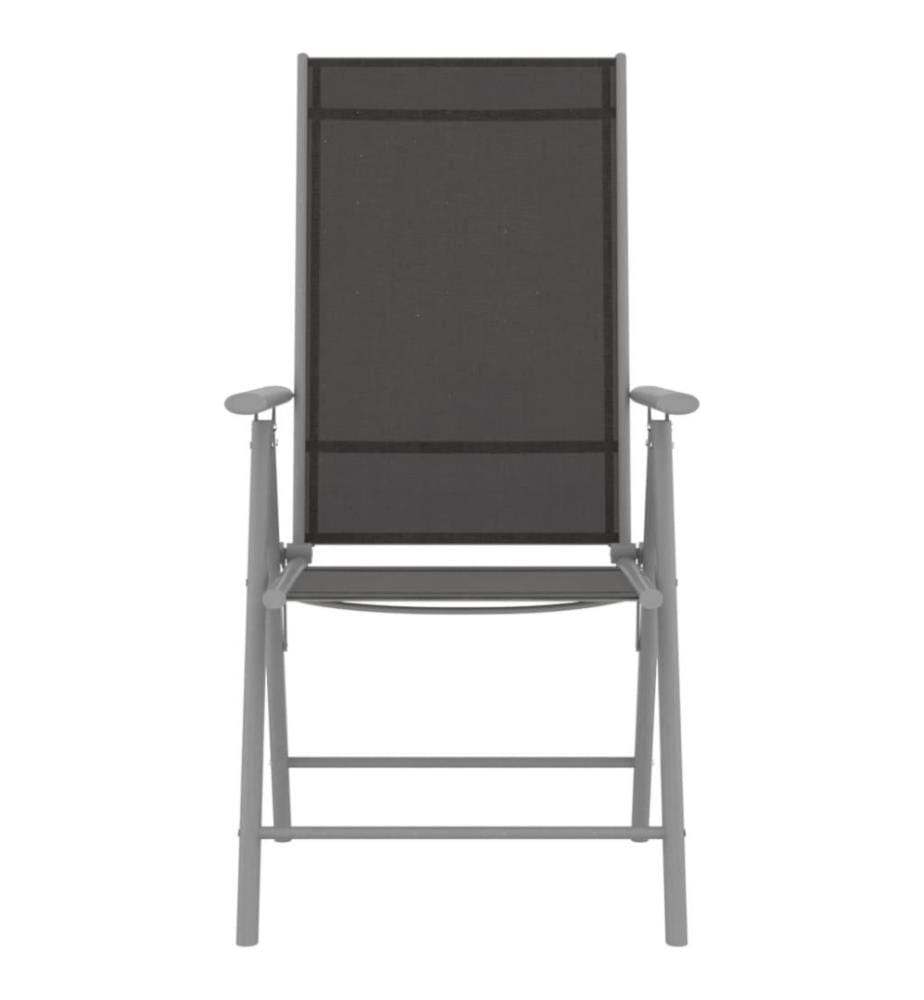 Gartenstühle Klappbar 4 Stk. Textilene Schwarz