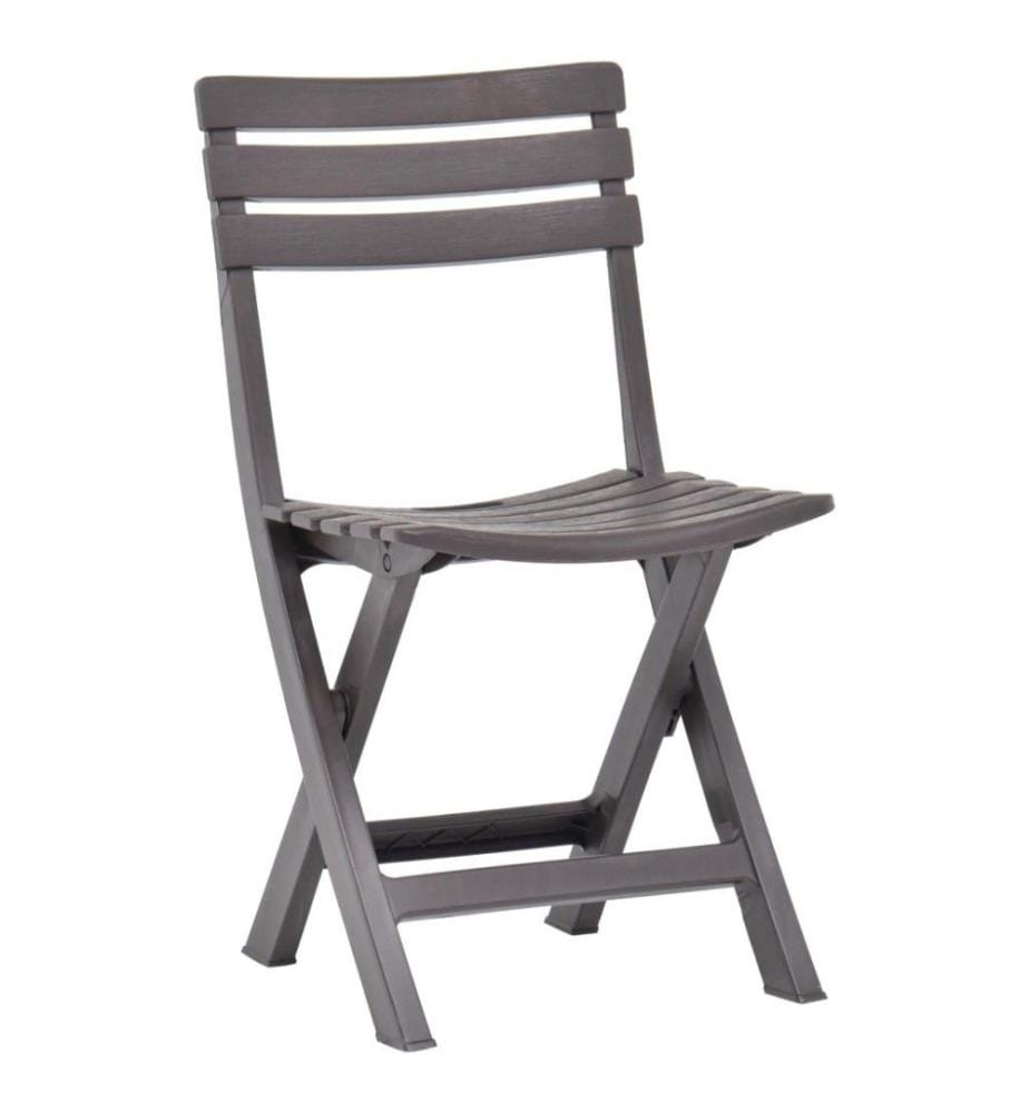 Klappbare Gartenstühle 2 Stk. Kunststoff Mokka
