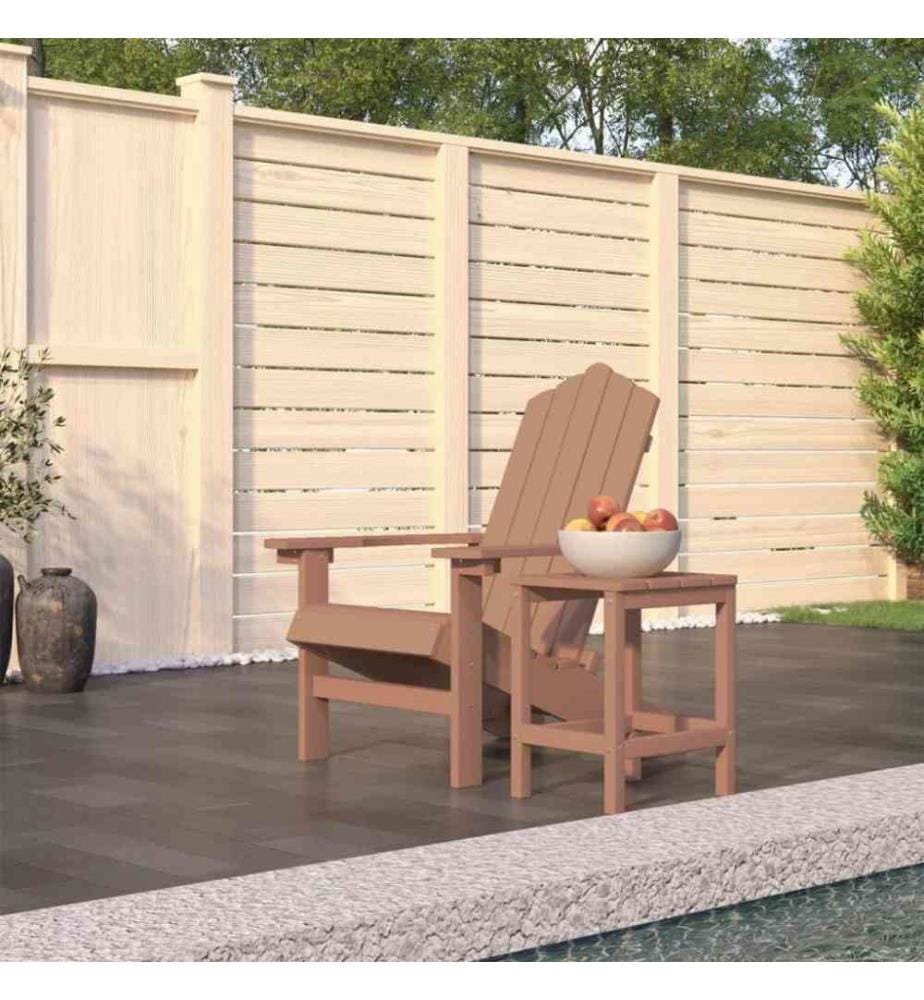 Adirondack-Gartenstuhl mit Tisch HDPE Braun