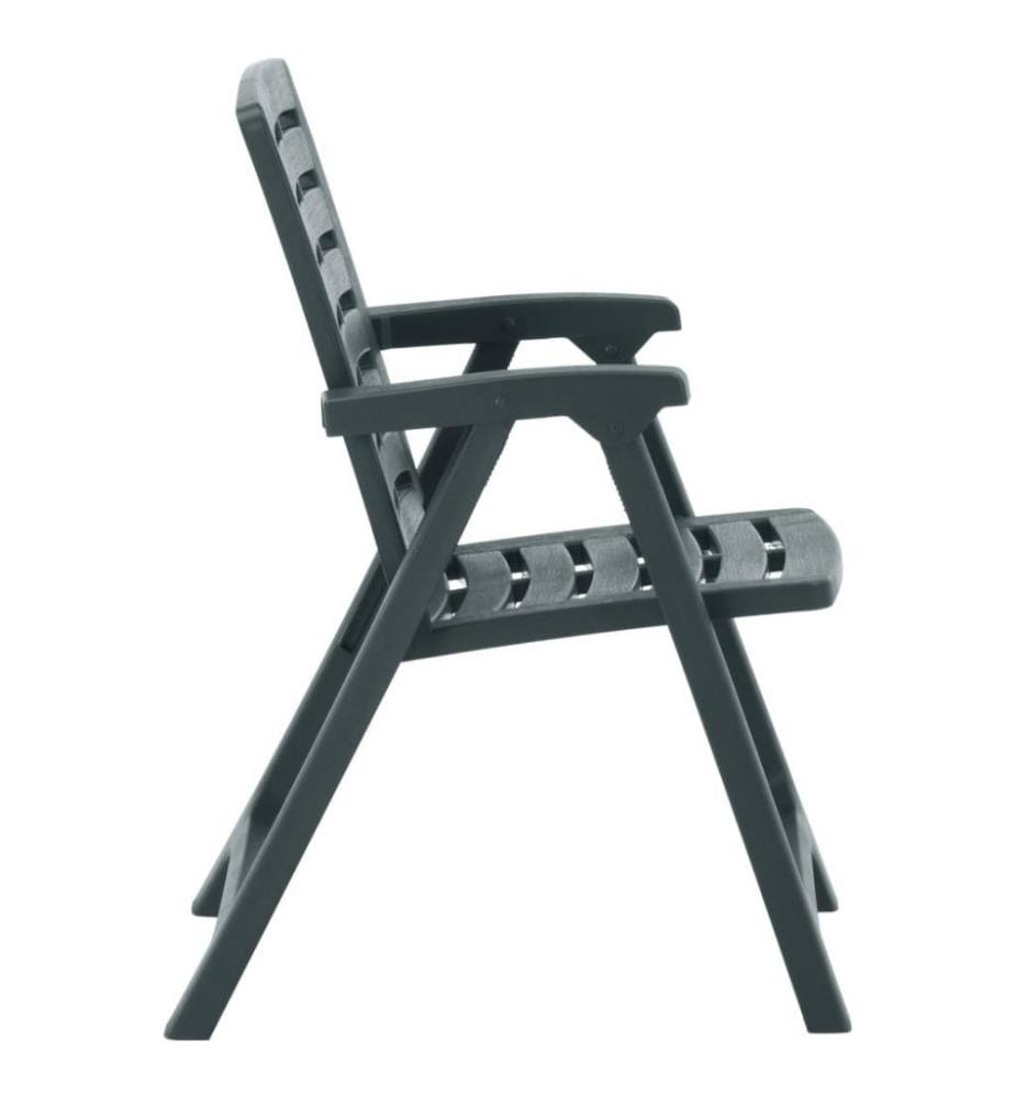 Chaises de jardin 2 pcs Plastique Vert