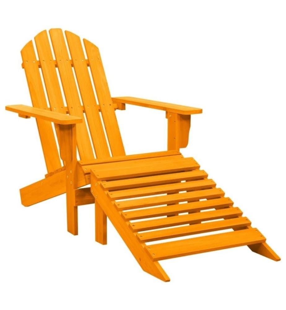 Adirondack-Gartenstuhl mit Fussstütze Massivholz Tanne Orange