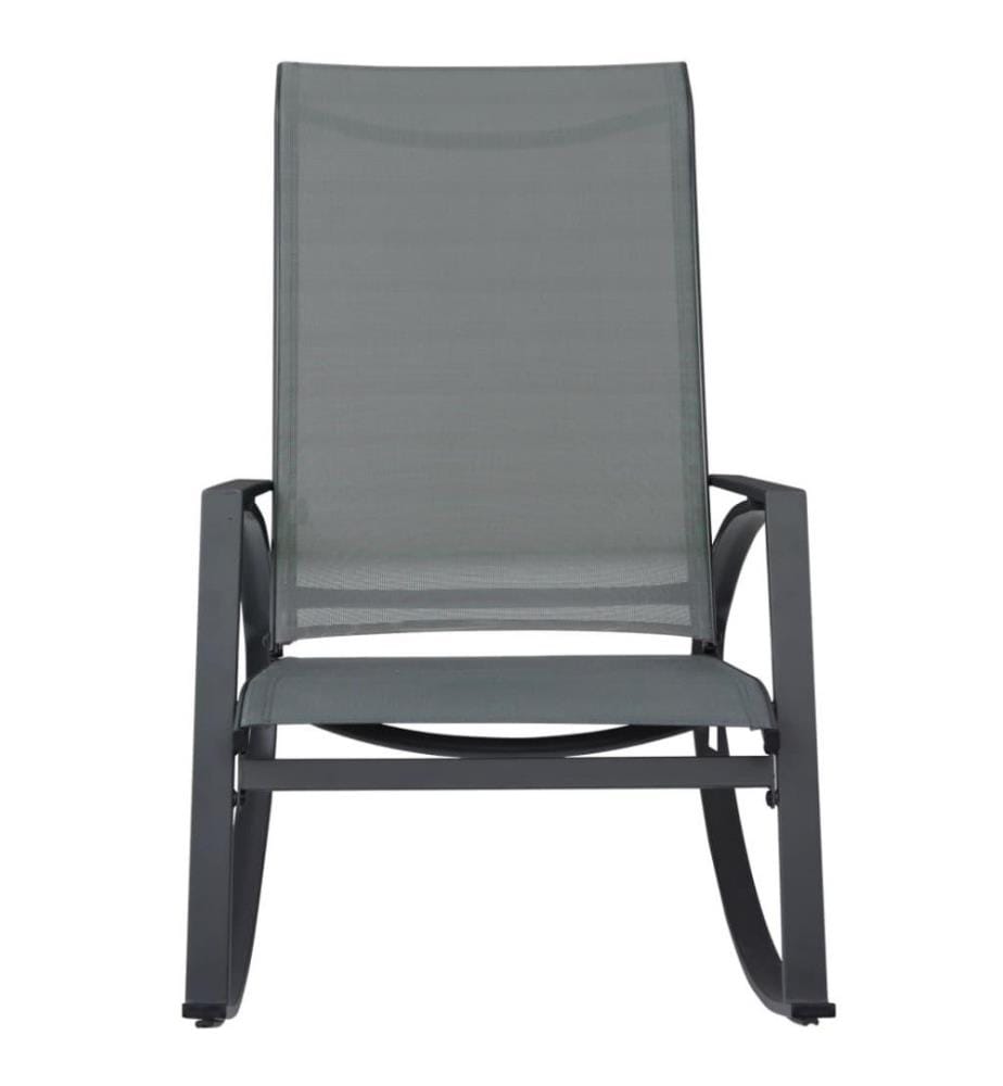 Chaises à bascule de jardin 2 pcs Textilène Gris foncé