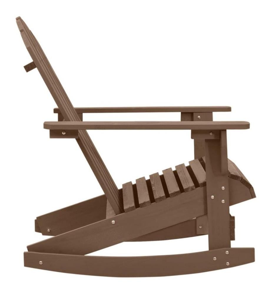 Garten-Schaukelstuhl Holz Braun