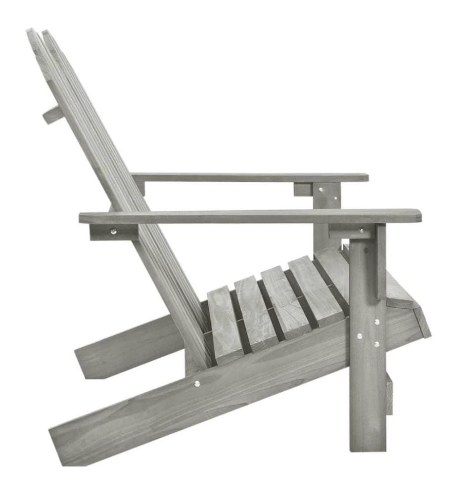 2-Sitzer Adirondack-Gartenbank Massivholz Tanne Grau