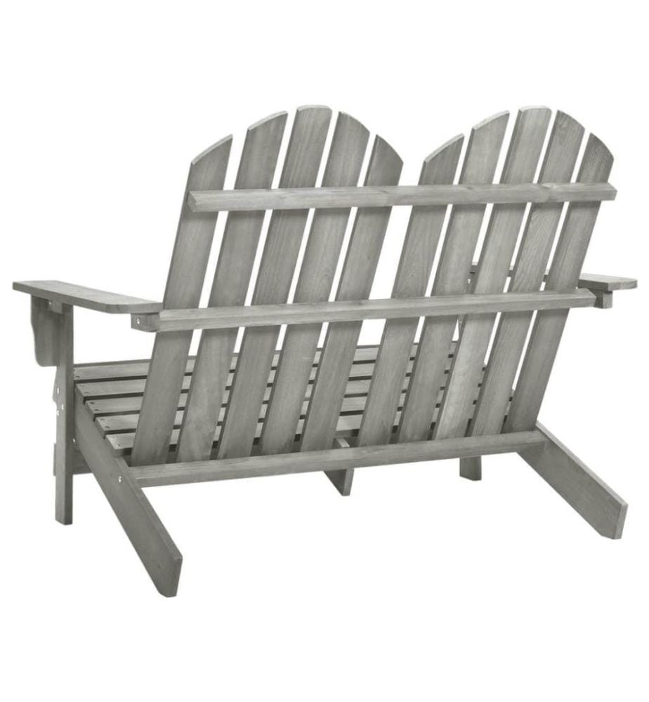 2-Sitzer Adirondack-Gartenbank Massivholz Tanne Grau