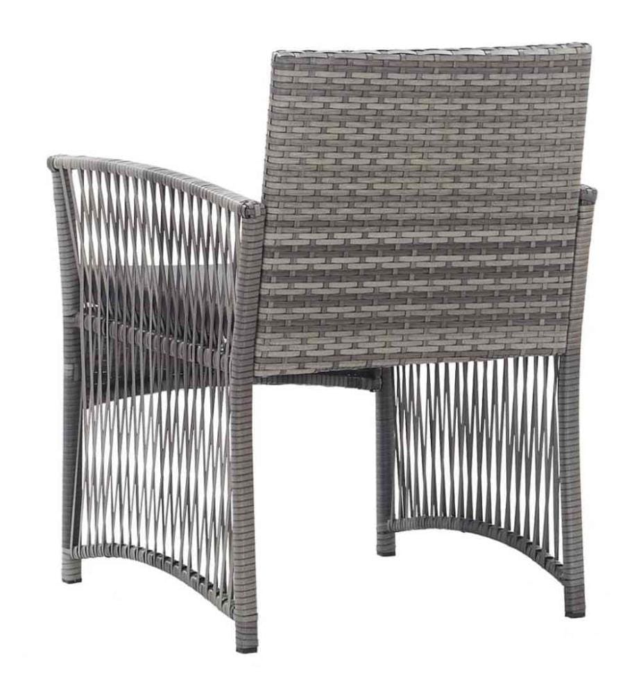 Gartensessel mit Sitzkissen 2 Stk. Anthrazit Poly Rattan